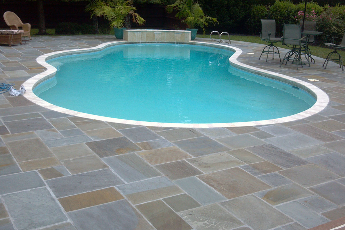 Granite pool coping in Parkville, MD